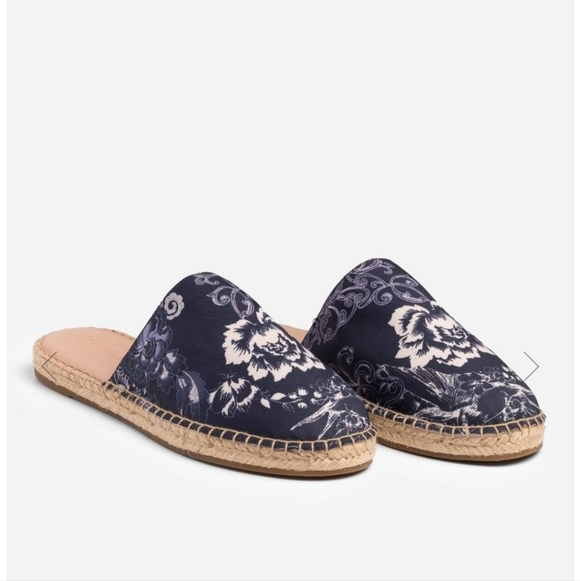New JOHNNY WAS Olivia Mule Espadrille Flats NWOT Size 8.5 - Picture 1 of 13
